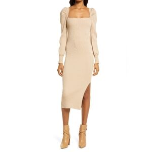 Charles Henry Cream Knit Dress